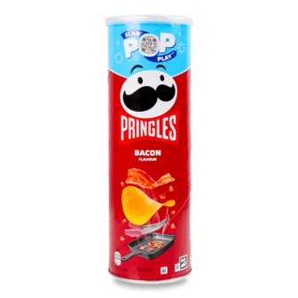 Чипси Pringles зі смаком бекону 165г