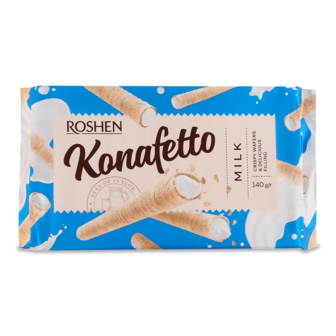 Трубочки Roshen Konafetto вафельні з молочною начинкою 140г