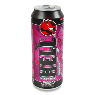 Напій енергетичний Hell Black Cherry безалкогольний газований з/б 0,5л
