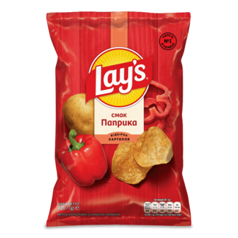 Чипси Lay's картопляні зі смаком паприки 120г