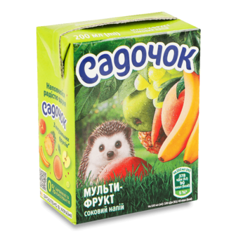 Напій соковий Садочок мультифрукт з м'якоттю 0,2л