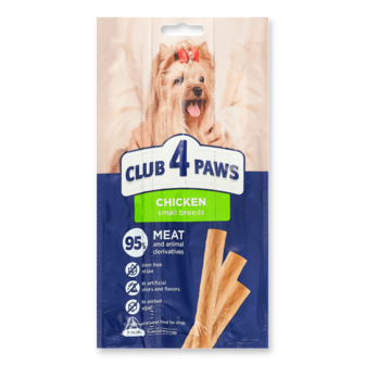 Ласощі для собак Club 4 Paws М'ясна паличка курка 3*12г