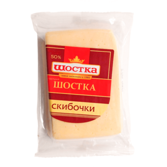 Сир Шостка Шостка 50% нарізка слайси 100г
