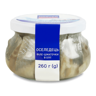 Оселедець Norven філе-шматочки в олії 260г