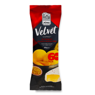 Морозиво «Лімо» Velvet сорбет манго-маракуйя ескімо 80г