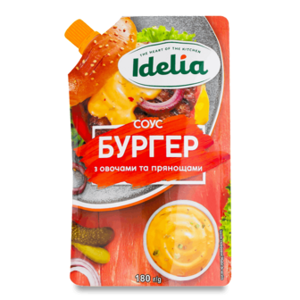 Соус Idelia Бургер з овочами та прянощами 180г