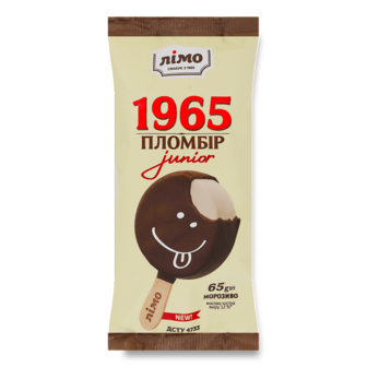 Морозиво Лімо 1965 Junior ескімо пломбір шоколадна глазур 12% 65г
