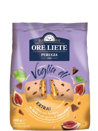 Печиво з шоколадною крихтою та інжирним джемом, Ore Liete, 200г