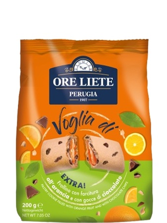 Печиво з шоколадною крихтою та апельсиновим джемом, Ore Liete, 200г