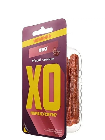 М'ясні палички ХО зі смаком BBQ, Бащинський, 45г