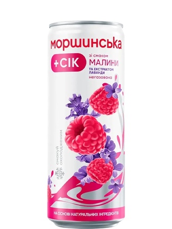 Мінеральна вода зі смаком малини та лаванди, Моршинська, з/б, 0.33л