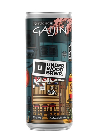 Пиво Гайджин, Томато Гозе / Gaijin, Tomato Gose, Underwood Brewery, з/б, 3%, 0.33л