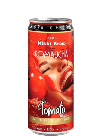 Напій Комбуча Томато, Міккі Брю / Тomato, Mikki Brew, Volynski Browar, з/б, 0.33л