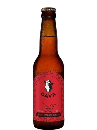 Пиво Гава, Юкрейніен Голден Ель / Gava, Ukrainian Golden Ale, 6%, 0.33л