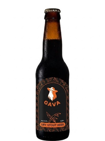 Пиво Гава, Драй Стаут / Gava, Dry Stout, 5.5%, 0.33л