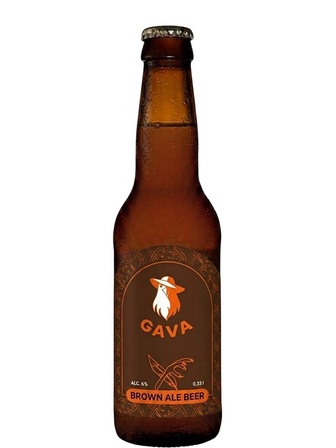 Пиво Гава, Браун Ель / Gava, Brown Ale, 6%, 0.33л