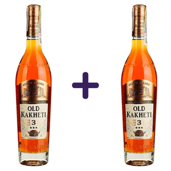Бренді Old Kakheti 3 зірки 40% 0.5 л х 2 шт.