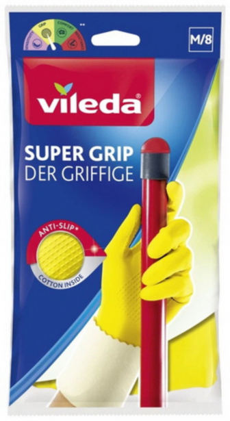 Рукавички Vileda Super Grip латексні р.M
