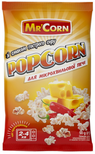Попкорн Mc`Corn зі смаком гострого сиру для м/п 90г