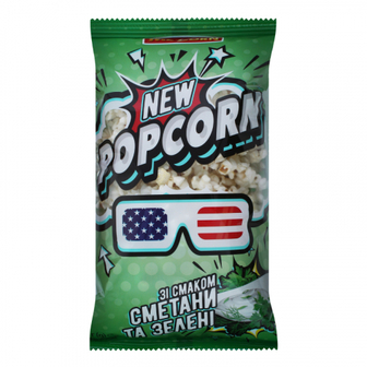 Попкорн Mc`Corn зі смаком сметани та зелені 70г