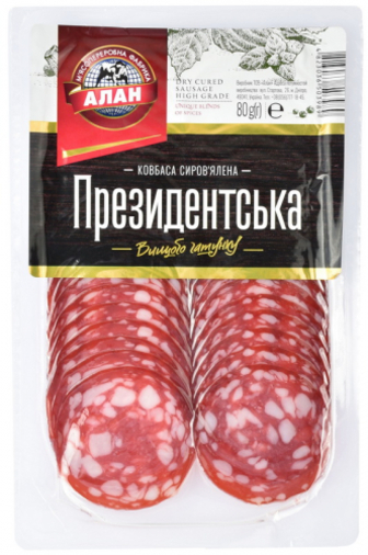 Ковбаса Наші Ковбаси Президентська с/в в/г 80г