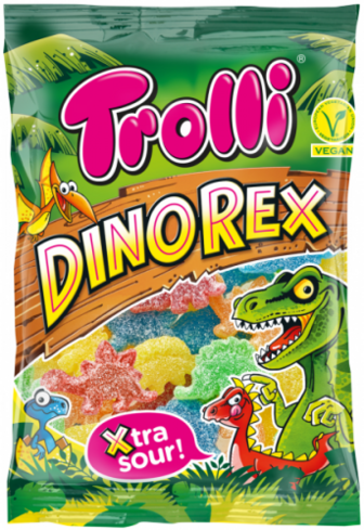 Цукерки Trolli Dinorex 100г