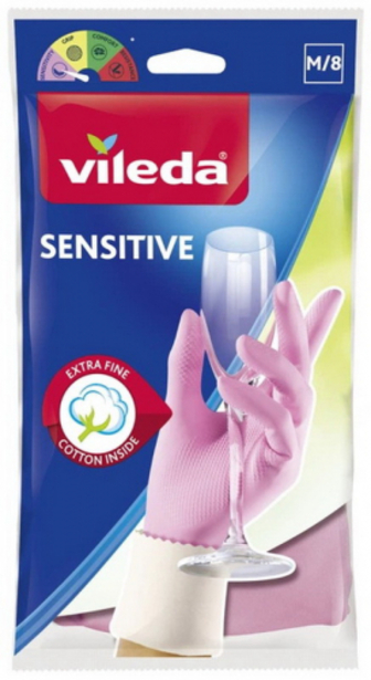 Рукавички Vileda Sensitive латексні р.M