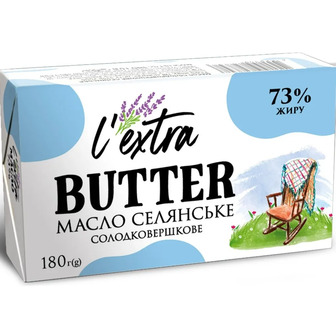 Масло вершкове L'extra селянське 73% 180 г (4820041578988)
