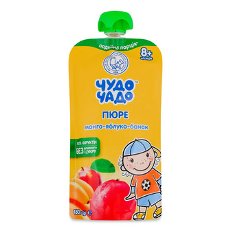 Пюре Чудо-Чадо Манго-яблуко-банан для дітей від 8-ми місяців 180 г (4820016255586)