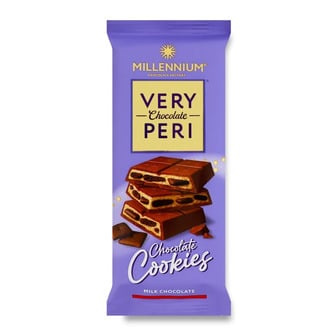 Шоколад Millennium Very Peri молочний з начинкою та печивом 95 г (4820240038603)