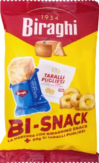 Сир Biraghi Bi-Snack з крекерами 37 г