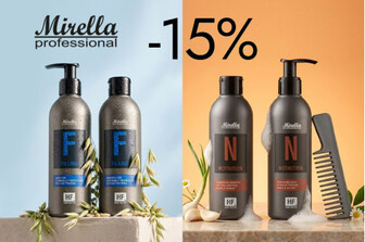 Знижка 15% на доглядові набори MIRELLA Hair Factor FILLING & NUTRITION