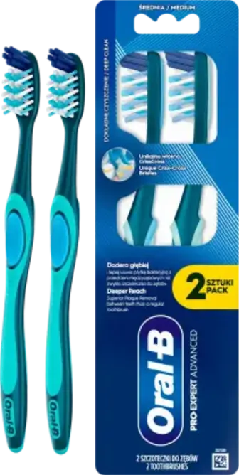 Зубна щітка Oral-B Pro-Expert Все-в-одному Середньої жорсткості 2 шт