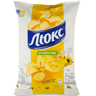 Чіпси ЛЮКС картопляні зі смаком Сиру 125г