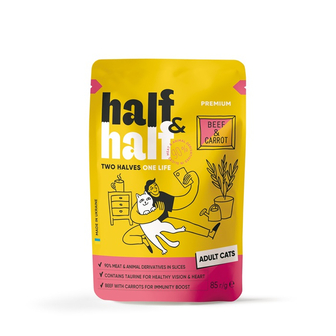 Корм вологий Half&Half для котів, 85 г, арт.suz 
