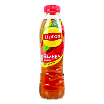 Чай холодний Lipton чорний зі смаком малини без цукру 0,5л