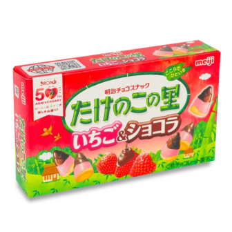 Снек Takenoko No Sato хрусткий зі смаком полуниця-шоколад (61г)