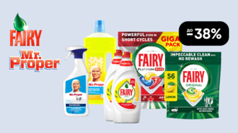 До -38% на засоби для чищення та миття Fairy, Mr. Proper