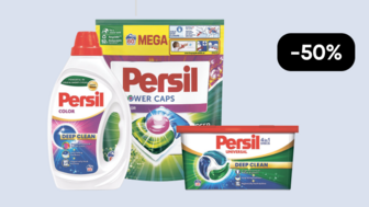 -50% на всі диски та капсули для прання, гелі для прання Persil