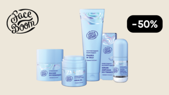 -50% на всі засоби для догляду за обличчям Face Boom
