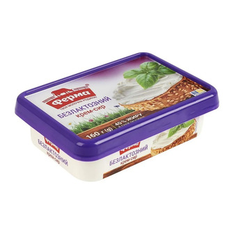 Крем-сир Ферма безлактозний 40% 160 г (4823132900958)
