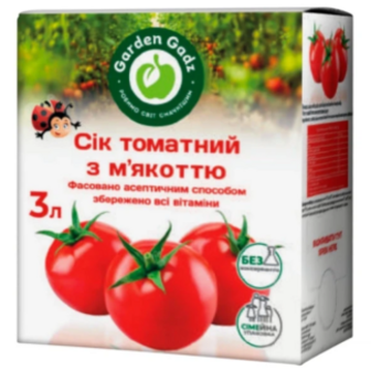 Сік Garden Gadz Томатний з м’якоттю карт/уп 3л