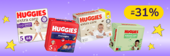 До -31% на підгузки та вологі серветки Huggies
