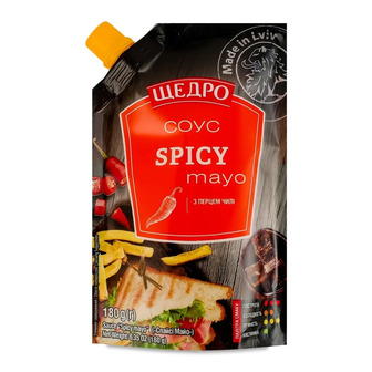 Соус Щедро Spicy Mayo з перцем чилі 180 г (4823097414712)