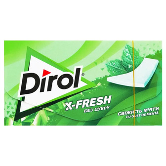 Жувальна гумка Dirol X-Fresh Свіжість м'яти 13.5 г (7622202320972)