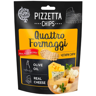 Снек Snacks of the World Pizzetta Chips Чотири Сири дп 70 г