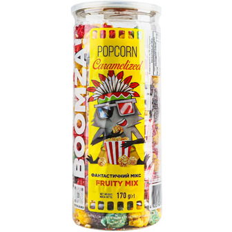 Попкорн Boomza! Фантастичний мікс карамелізований тубус 170 г (4820196732044)