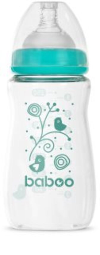 Anti-colic Glass Feeding Bottle Wide Neck