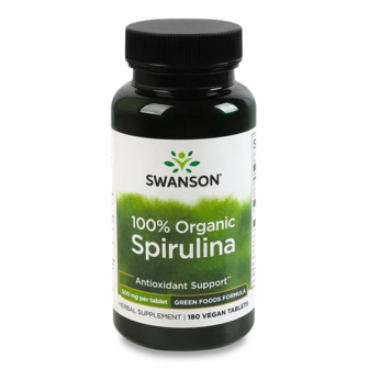 Добавка дієт Swanson CertifOrganicSpirulina 500мг (180шт)
