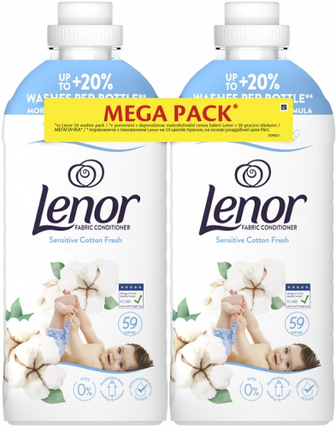 Кондиціонер Lenor Sensitive для білизни 2*1239мл